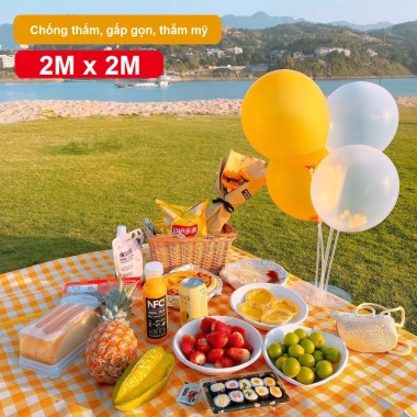 Bạt Picnic 2x2m Chống Thấm Họa Tiết Caro - Gấp Gọn, Giá Ưu Đãi 76.500₫