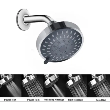 Bát sen tắm gắn tường 5 chế độ phun - Giá ưu đãi 195.556₫, tiết kiệm không gian