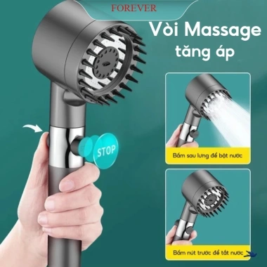 Bát Sen Tắm Tăng Áp 3 Chế Độ – ABS Cao Cấp, Dễ Lắp Đặt, Bảo Hành 36 Tháng, Giá 84.999₫