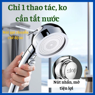 Bát sen tắm vòi hoa sen tăng áp 3 chế độ - Tay sen vhs16, giá chỉ 29.000 VND