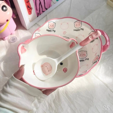 Bát sứ 3 món lợn hồng cute – Đựng đồ ăn tiện, freeship, giá giảm 206.700₫ 3 Bát sứ 3 món lợn hồng cute – Đựng đồ ăn tiện, freeship, giá giảm 206.700₫ 3