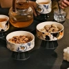 Bát sứ chân cao 450ml LY5.001 - Đựng bánh trái, decor bàn trà sang trọng 2