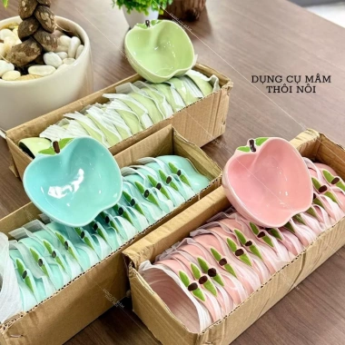 Bát táo 3 màu pastel đựng trôi, chè - Dùng cho mâm cúng, giá chỉ 23.000 VND