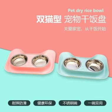 Bát thép không gỉ cho thú cưng - Đôi cho mèo và chó, an toàn, dễ vệ sinh, giá tốt 2
