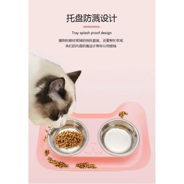 Bát thép không gỉ cho thú cưng - Đôi cho mèo và chó, an toàn, dễ vệ sinh, giá tốt 7