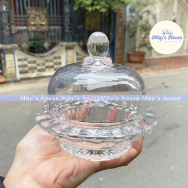Bát Thuỷ Tinh Có Nắp Trong Suốt – Đựng Hoa Quả, Bánh Ngọt, Kem, 74.000₫
