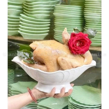 Bát Thuyền Đĩa Đựng Gà Cúng Nguyên Con Gốm Sứ Bát Tràng Cao Cấp Giá chỉ 155.000 5