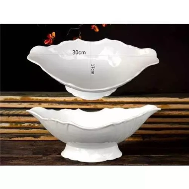 Bát thuyền động gà cùng nguyên con - Hoa quả nhựa PCC trắng, đầy cấp, chỉ 22.400₫