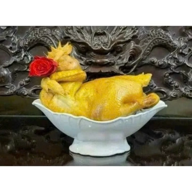 Bát Thuyền Đựng Gà Cúng Nguyên Con Nhựa Việt Nhật - Đĩa Gà và Hoa Quả, Giá 28.000đ