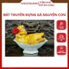 Bát thuyền đựng gà nguyên con - Hoa quả, sữa men trắng dày cao cấp, giá 45.000đ