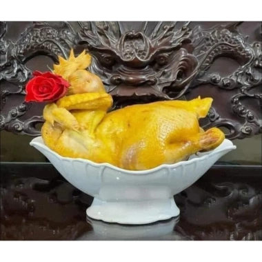 Bát thuyền đựng gà nguyên con - Hoa quả, sữa men trắng dày cao cấp, giá 45.000đ 8