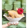 Bát Thuyền Đựng Gà Nhựa Trắng Sứ Sale Tết, Giá 14.000, Dùng cho Cúng Ngày Tết và Rằm, Đựng Gà Nguyên Con hoặc Trái Cây