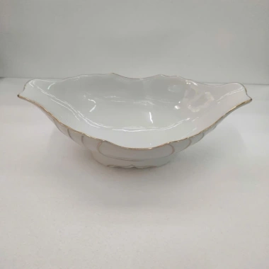 Bát thuyền gà cúng nguyên con hoa sen viền vàng to - Sứ Bát Tràng cao cấp, hàng loại 1, giảm giá 298.000₫