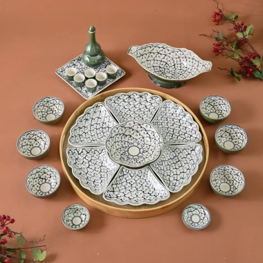 Bát Thuyền Gốm Sứ Bát Tràng Cao Cấp Đựng Gà Cúng Nguyên Con Giá 240.000