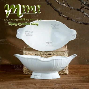 Bát thuyền sứ trắng sang trọng Đựng gà cúng, giá 143.000₫, chất liệu cao cấp