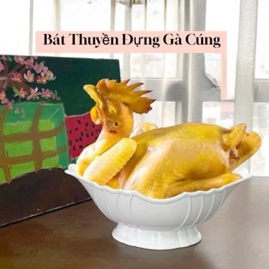 Bát Thuyền Trắng và Đĩa Thuyền Nhựa Việt Nhật 6.815 - Bát Đựng Gà Cúng Nguyên Con, Hoa Quà Cúng, Giá 43.000₫ 3