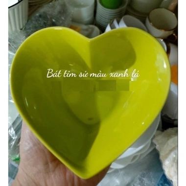 Bát tim sứ xanh lá đựng trôi chè mâm cúng đầy tháng, thôi nôi - Giá 33.000đ
