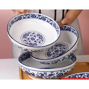 Bát tô hoa xanh size đại, giá 78k giảm còn 65k, sứ cao cấp, to cho canh gia đình 2 Bát tô hoa xanh size đại, giá 78k giảm còn 65k, sứ cao cấp, to cho canh gia đình 2