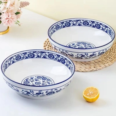 Bát tô hoa xanh size đại, giá 78k giảm còn 65k, sứ cao cấp, to cho canh gia đình