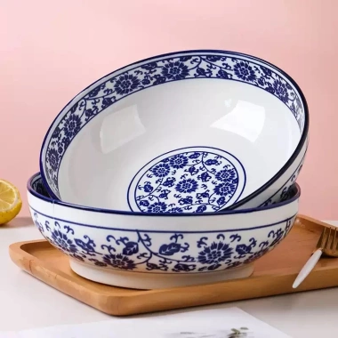 Bát tô hoa xanh size đại, giá 78k giảm còn 65k, sứ cao cấp, to cho canh gia đình 9 Bát tô hoa xanh size đại, giá 78k giảm còn 65k, sứ cao cấp, to cho canh gia đình 9