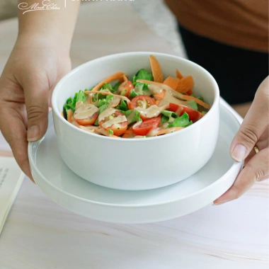 Bát tô salad sứ trắng Mono cao cấp Bắc Âu xuất khẩu - Giá ưu đãi 64,900₫