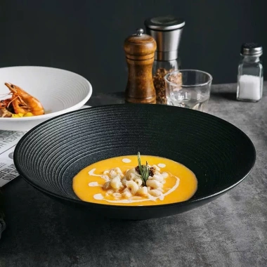 Bát tô salat thạch, bát lớn men nhám, bát hình nón, bát ramen – Đĩa nón cho nhà hàng, khách sạn, giá 38.000