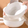 Bát tô sứ lớn vân kẻ, bát canh có tai cầm, giảm giá 33% chỉ 67.000₫