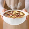 Bát tô sứ lớn vân kẻ, bát canh có tai cầm, giảm giá 33% chỉ 67.000₫ 4