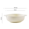 Bát tô sứ lớn vân kẻ, bát canh có tai cầm, giảm giá 33% chỉ 67.000₫ 5