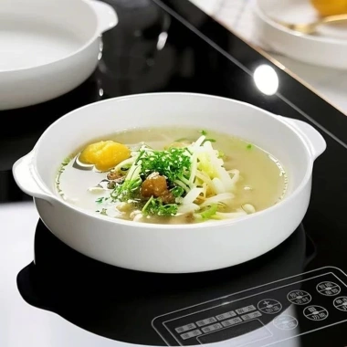 Bát tô sứ lớn vân kẻ, bát canh có tai cầm, giảm giá 33% chỉ 67.000₫