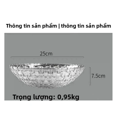 Bát Trái Cây Phong Cách Châu Âu - Thủy Tinh Pha Lê, Hiện Đại, Khô Đường, Ăn Nhẹ, Giá 228.616₫