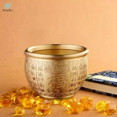 Bát Trang Phong Thủy May Mắn Quà Tặng Độ Bền Đồng Lưu Vực Trang Trí Văn Phòng 5