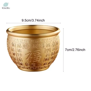 Bát Trang Phong Thủy May Mắn Quà Tặng Độ Bền Đồng Lưu Vực Trang Trí Văn Phòng 7