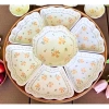 Bát Tràng séc bát sứ hoa mặt trời trắng 22 món – viền gốm siêu đẹp, chuẩn như hình, chỉ 199k 8
