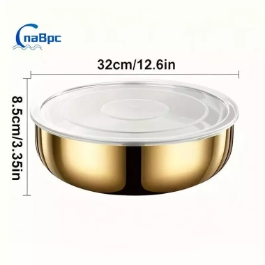 Bát trộn thép không gỉ chịu lực nặng, nắp kín – Nướng bánh, mì ống, salad, phù hợp máy rửa chén, an toàn nhà bếp 5 Bát trộn thép không gỉ chịu lực nặng, nắp kín – Nướng bánh, mì ống, salad, phù hợp máy rửa chén, an toàn nhà bếp 5