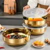Bát trộn thép không gỉ KgYewl nắp chịu lực nặng, chống gỉ, dùng cho nướng bánh, Pasta, Salad - an toàn, phù hợp máy rửa chén thương mại - Giá ưu đãi 118.030 VND