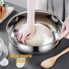 Bát trộn thép không gỉ KgYewl nắp chịu lực nặng, chống gỉ, dùng cho nướng bánh, Pasta, Salad - an toàn, phù hợp máy rửa chén thương mại - Giá ưu đãi 118.030 VND 3