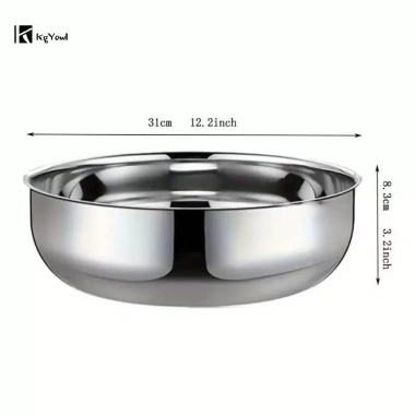 Bát trộn thép không gỉ KgYewl nắp chịu lực nặng, chống gỉ, dùng cho nướng bánh, Pasta, Salad - an toàn, phù hợp máy rửa chén thương mại - Giá ưu đãi 118.030 VND