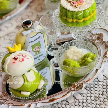 Bát tròn thủy tinh hoạ tiết cổ điển - Luxury, bày mâm cúng hiện đại, bàn ăn sang trọng, giảm 23% 2
