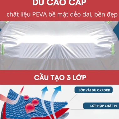 Bạt Trùm Ô Tô Oxford XCHAT Chống Nắng - Chống Mưa, Bảo Hành 12 Tháng, Giá 529.000₫
