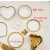 Bát và Đĩa tim viền vàng đậm - Decor mâm cúng mới 2.024, giá ưu đãi 31.500 5
