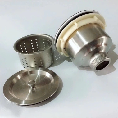 Bầu Xả Thoát Nước Inox 304 110mm-140mm cho Chậu Rửa Bát - Giá 39.000₫