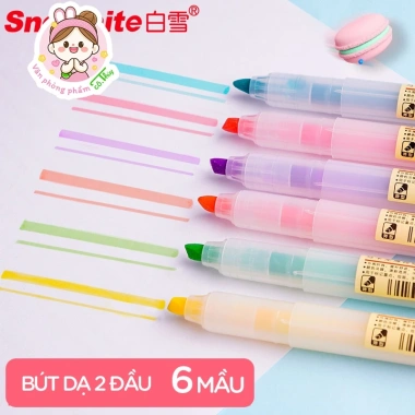 BD06 Bút dạ 6 màu pastel - Highlight đa sắc, đánh dấu đầu, giá ưu đãi 7.499 VND