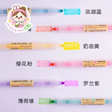 BD06 Bút dạ 6 màu pastel - Highlight đa sắc, đánh dấu đầu, giá ưu đãi 7.499 VND