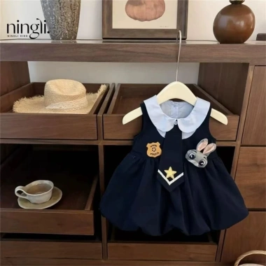 Bé 0-3Y Judy Thỏ JK Bloom Đầm Suspender Mùa Hè Vui Nhộn Thoáng Khí Sang Trọng 290k