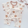 Bé 0-3Y Modal Tay Ngắn 2 Mảnh, Bộ Ngủ Mỏng Breezy Thoáng Khí, Đi Biển Mùa Hè 6