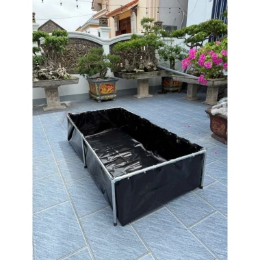 Bể Bạt HDPE 0.5mm Dày, Khung Phi 27, Dễ Vệ Sinh, Tiết Kiệm Diện Tích, Chống Nước, Nuôi Ốc, Éch Cá, Lươn - 970.000 VND 2 Bể Bạt HDPE 0.5mm Dày, Khung Phi 27, Dễ Vệ Sinh, Tiết Kiệm Diện Tích, Chống Nước, Nuôi Ốc, Éch Cá, Lươn - 970.000 VND 2