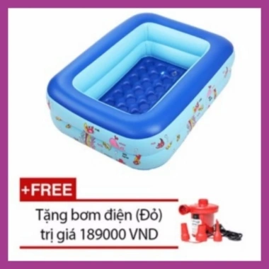 Bể bơi 2 tầng 1m2 cho bé kèm bơm điện - An toàn, dễ lắp, đa năng, giảm giá 22%