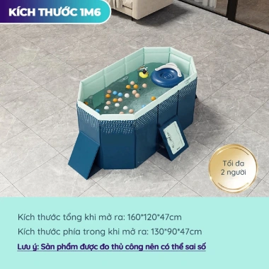 Bể bơi cỡ lớn không cần bơm PVC an toàn, gấp gọn di động, hồ bơi ngoài trời cứng cáp, giảm giá 1.159k