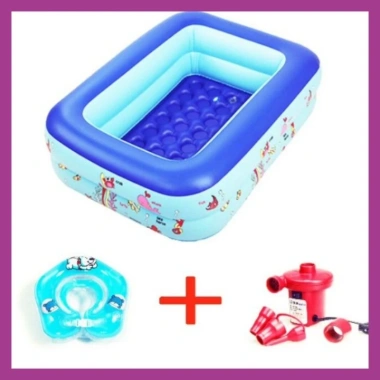 Bể bơi mini 1m2 tặng phao + bơm điện, giảm giá tới 61.200, chỉ 255.000 VNĐ